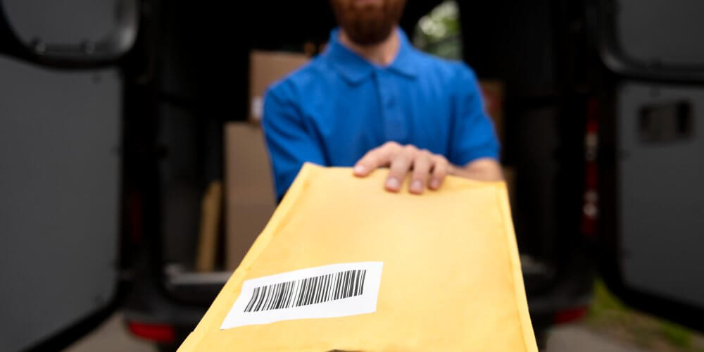 Kurier z małą przesyłką